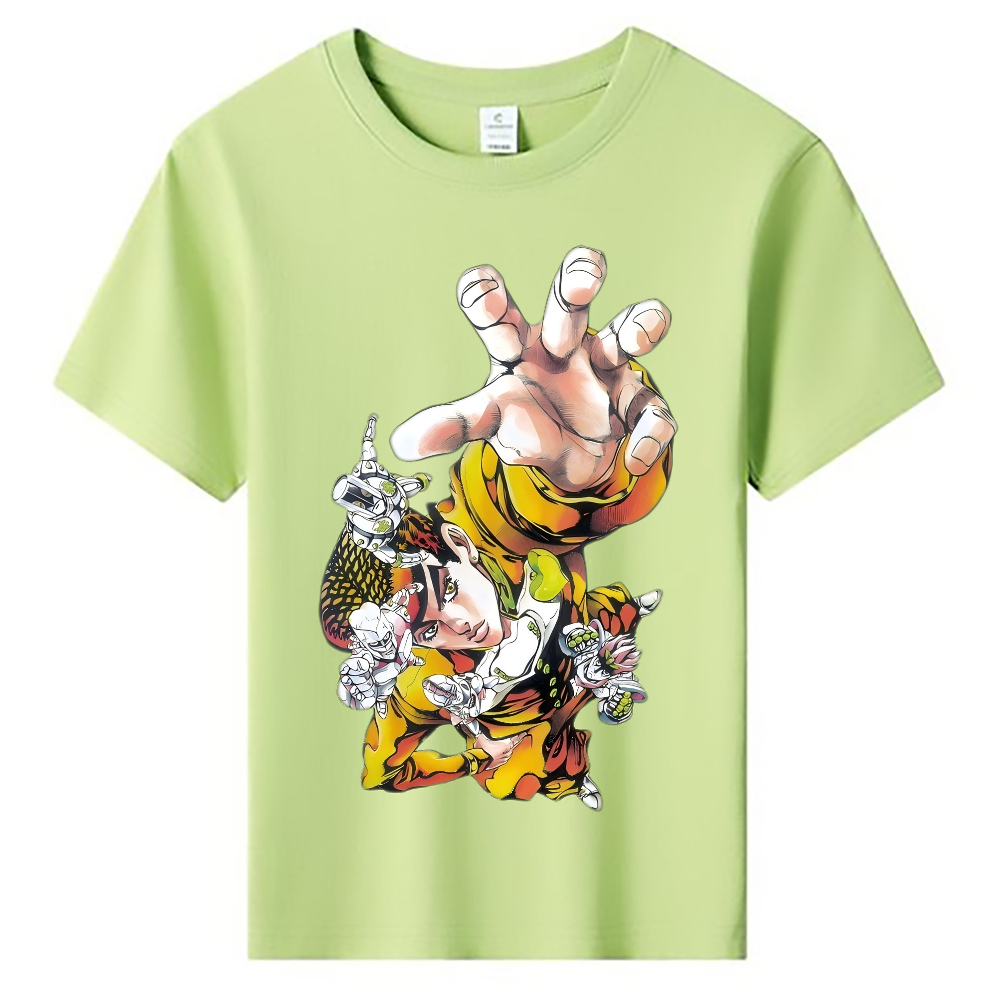 （画像用） ジョジョの奇妙な冒険 ひがしかた じょうすけ JoJo's Bizarre Adventure Higashikata Josuke 綿100％キッズTシャツ（フロントプリント）